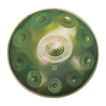 Handpan D minor 10 noten groen, handpan kopen, frequentie 432hz, frequentie 440hz, hang drum, trommel, muziekinstrument